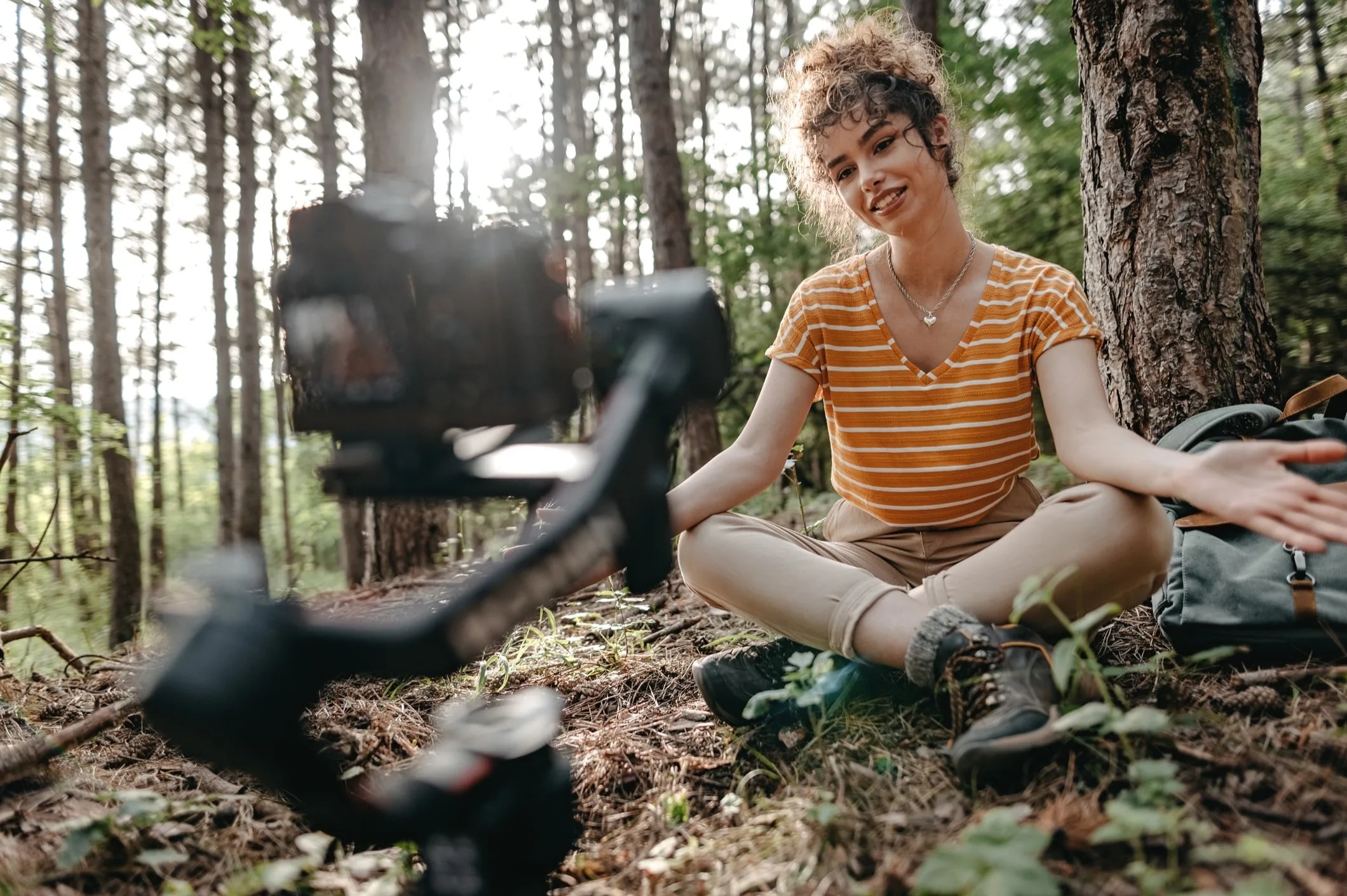 Independent filmmaker behind the camera, crafting a story with purpose